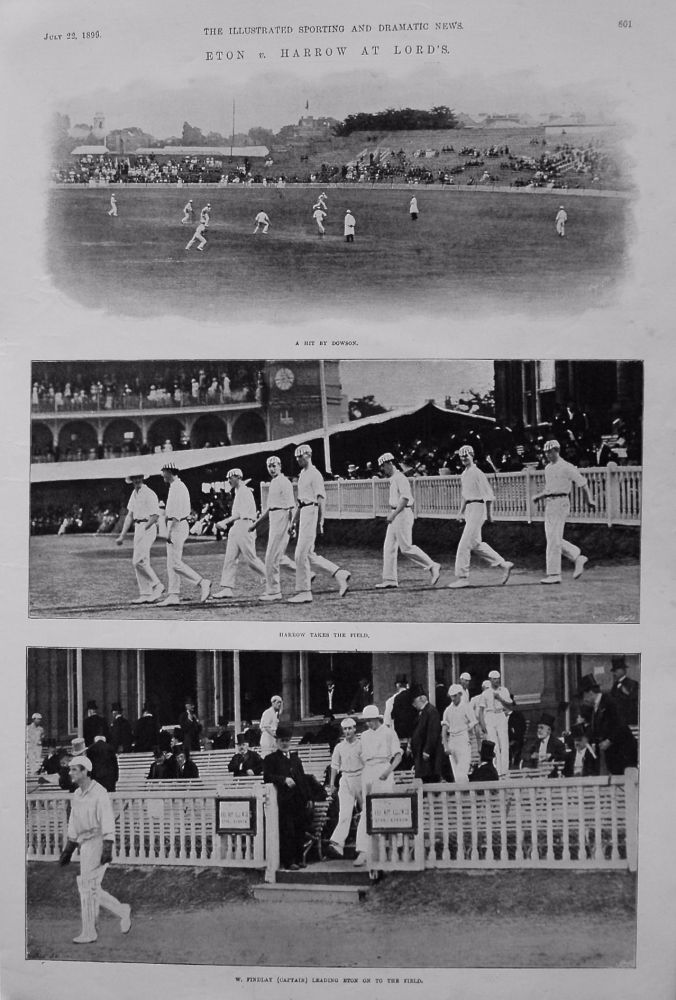 Eton v. Harrow at Lord's. (Cricket) 1899