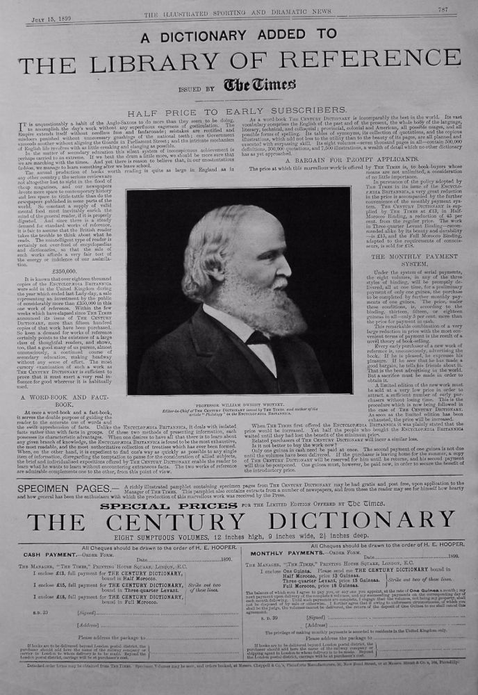 The Century Dictionary. Issued by The Times. 1899