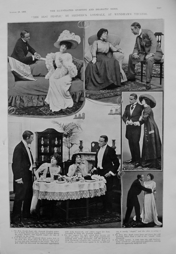 "The Best People," by Frederick Lonsdale, at Wyndham's Theatre. 1909