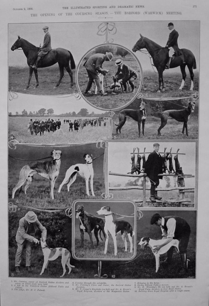Opening of the Coursing Season. - The Barford (Warwick) Meeting. 1909