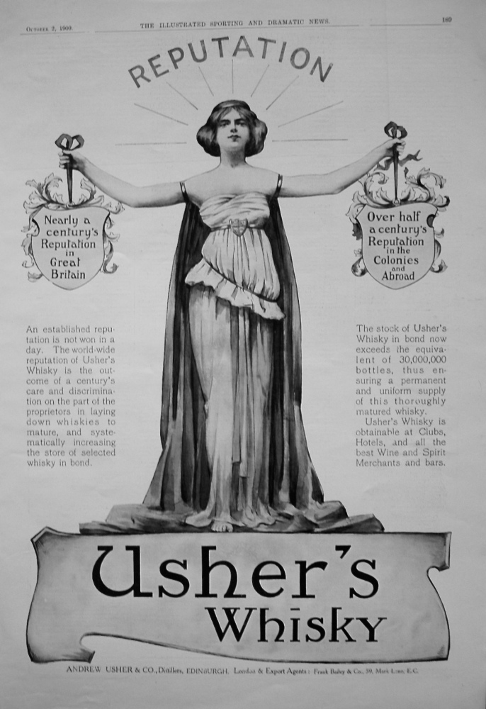 Usher's Whisky. 1909