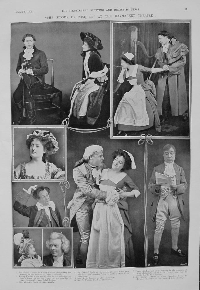 "She Stoops To Conquer," at the Haymarket Theatre. 1909