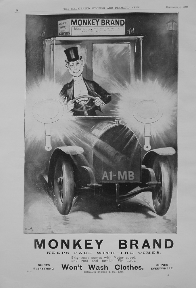 Monkey Brand. September 1909.