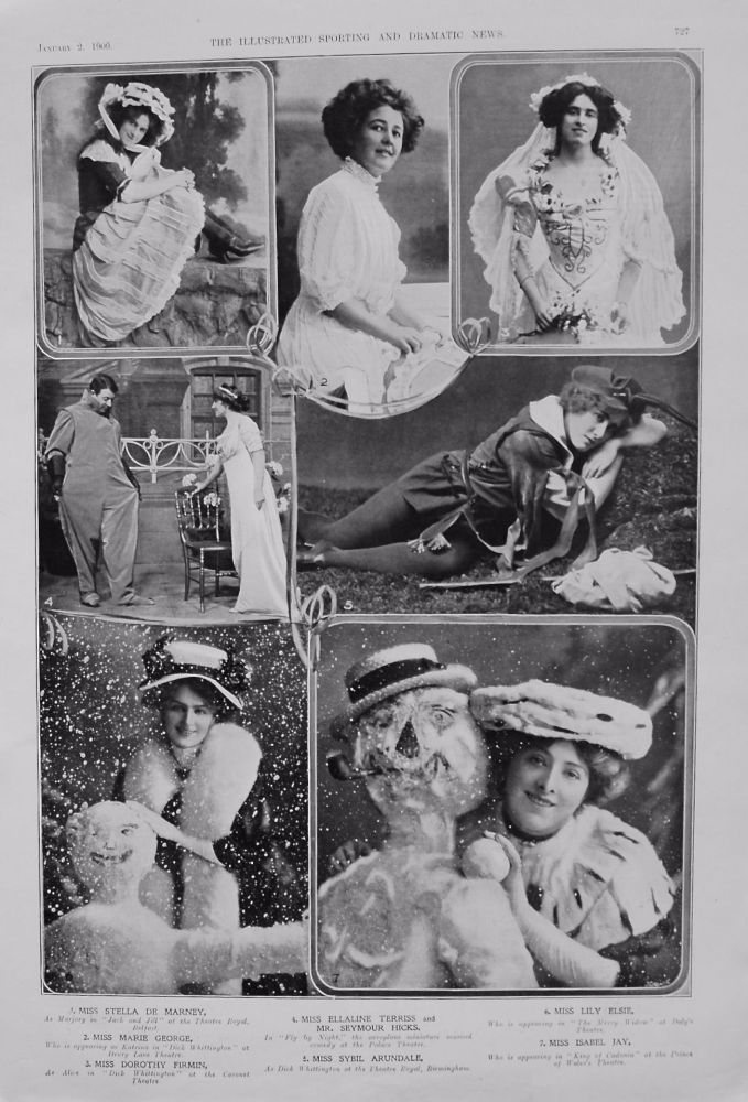 Actresses from the Stage. January 2nd 1909.