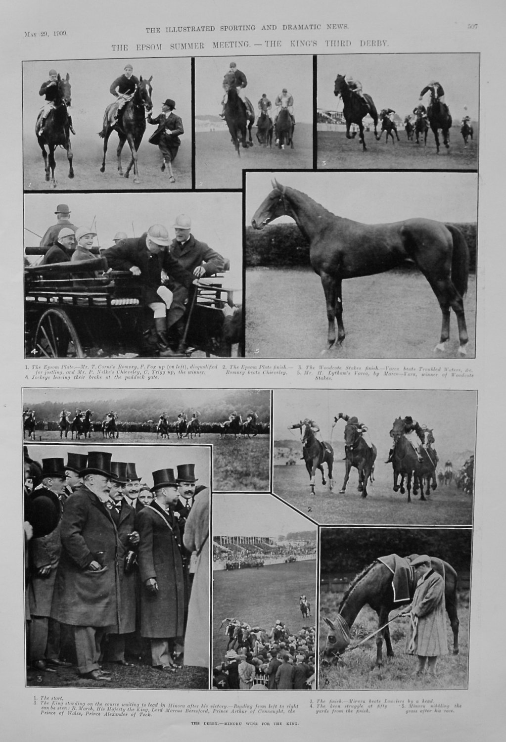 Epsom Summer Meeting. - The King's Third Derby. 1909