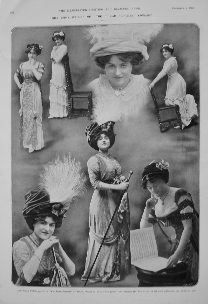 Miss Emmy Wehlen of "The Dollar Princess" Company. 1909