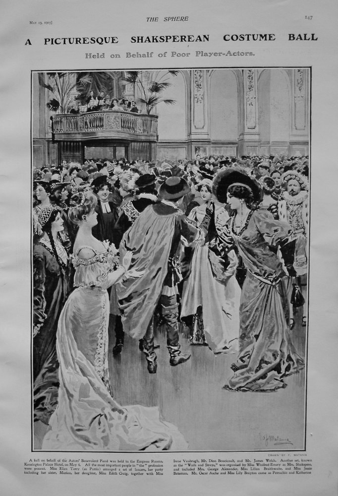 A Picturesque Shaksperean Costume Ball. 1905
