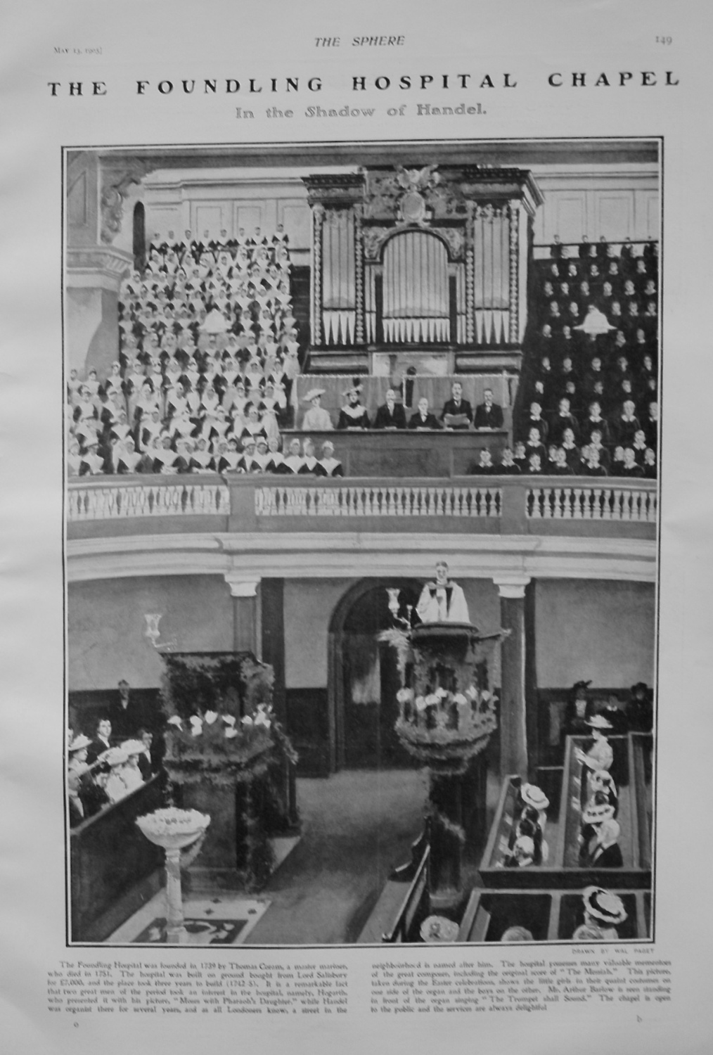 The Foundling Hospital Chapel. 1905
