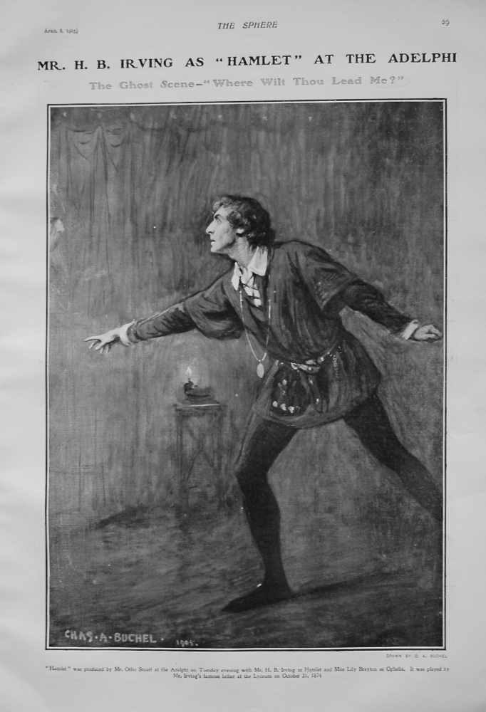 Mr. H. B. Irving as "Hamlet" at the Adelphi. 1905