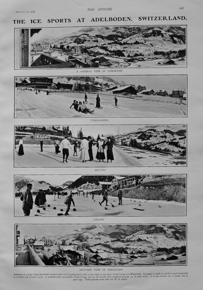 Ice Sports at Adelboden, Switzerland. 1905