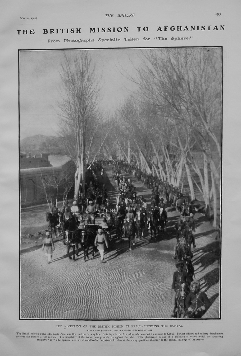 British Mission to Afghanistan. 1905