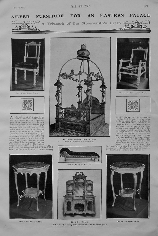 Silver Furniture For An Eastern Palace. 1905.