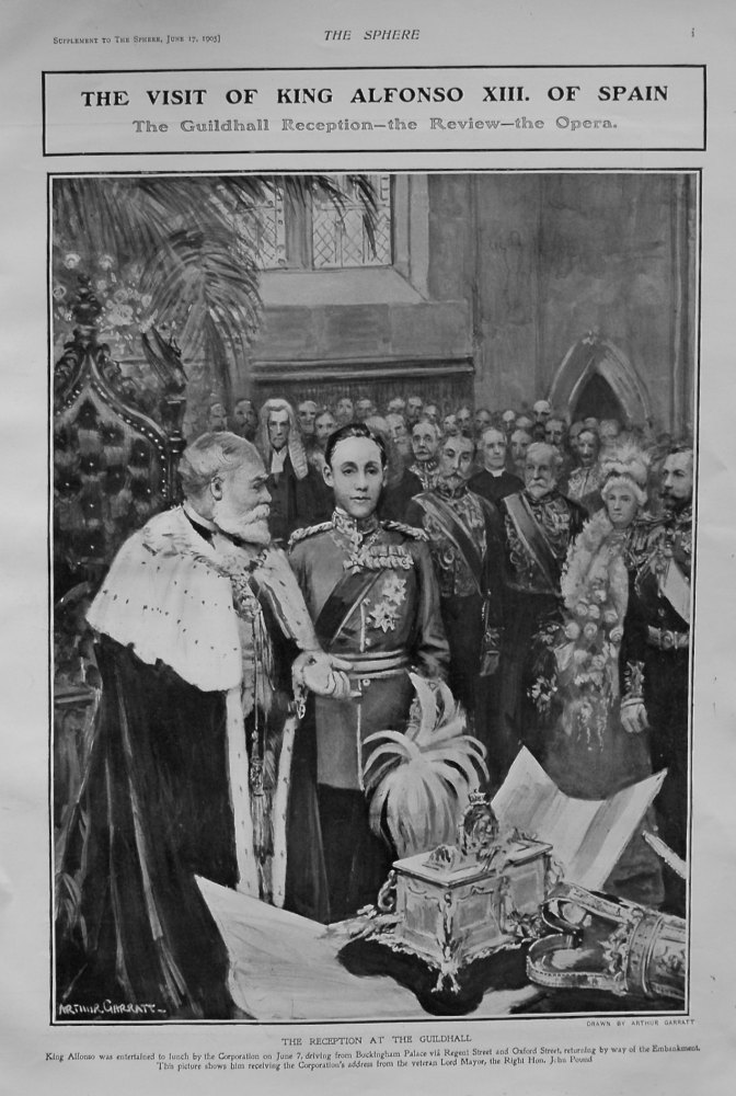 Visit of King Alfonso XIII. of Spain. 1905.