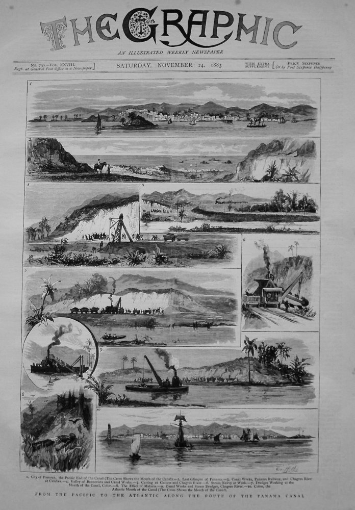 From the Pacific to the Atlantic Along the Route of the Panama Canal. 1883