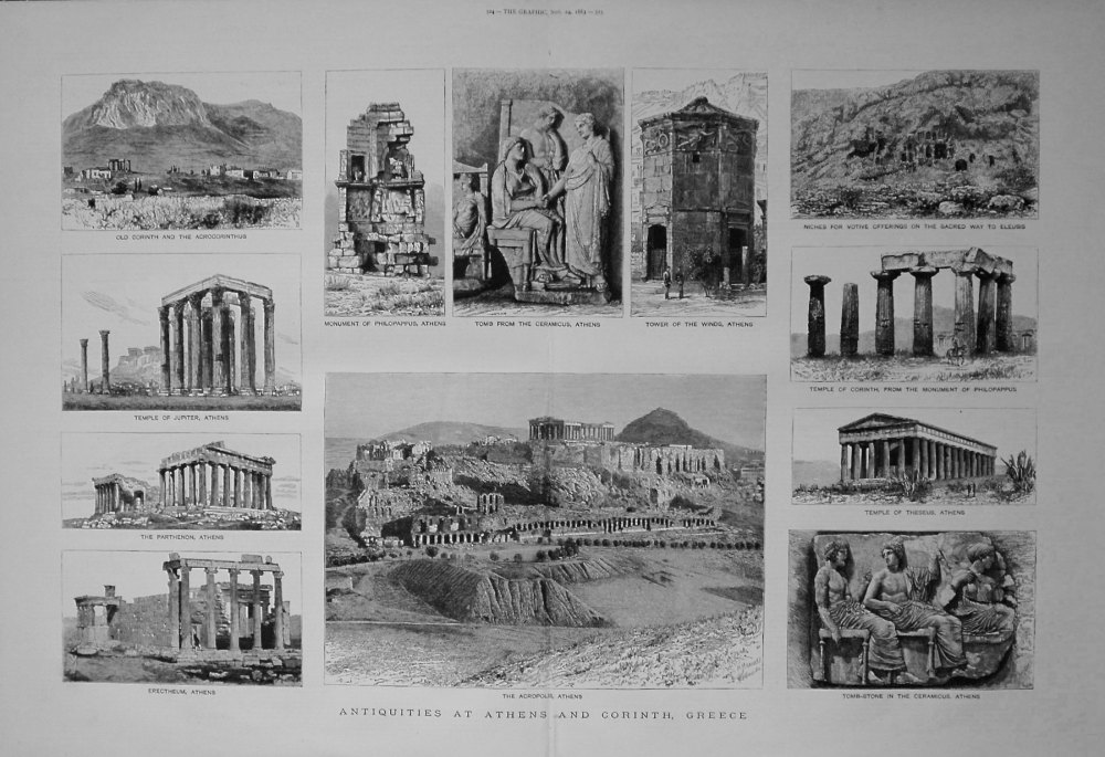 Antiquities at Athens and Corinth, Greece. 1883