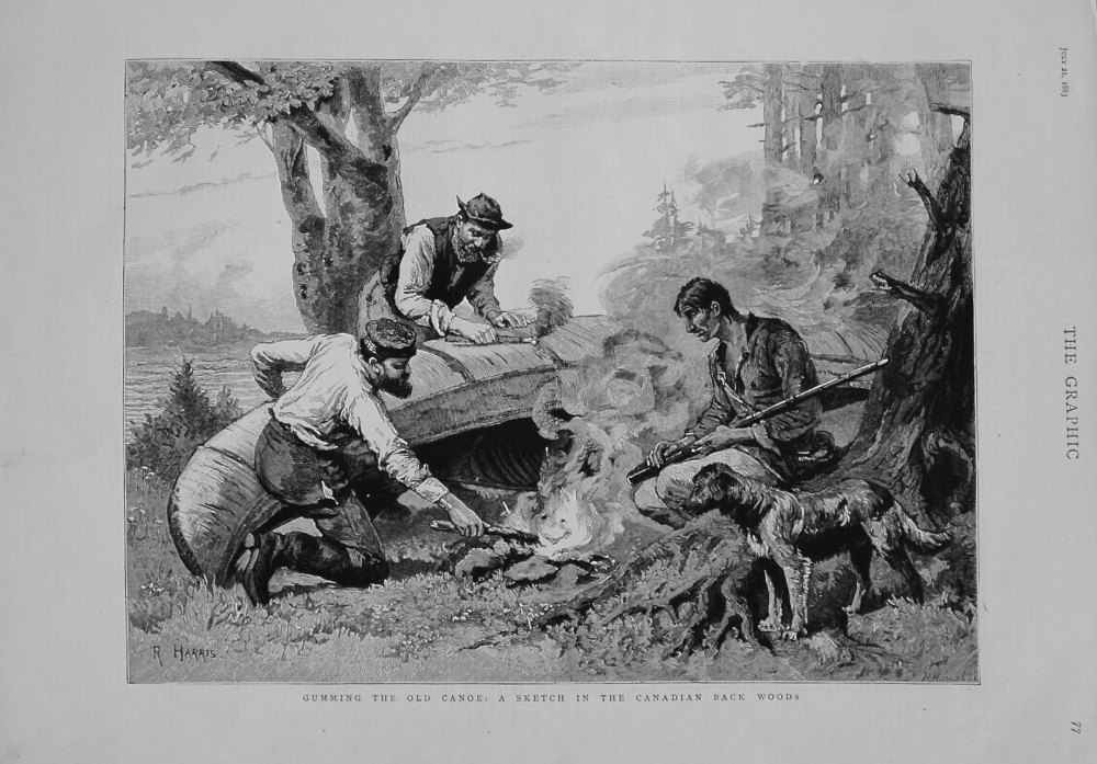 Gumming the Old Canoe : A Sketch in the Canadian Back Woods. 1883