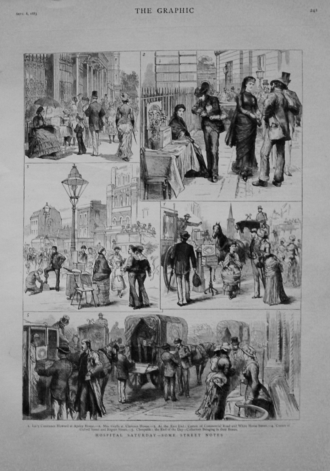 Hospital Saturday - Some Street Notes. 1883