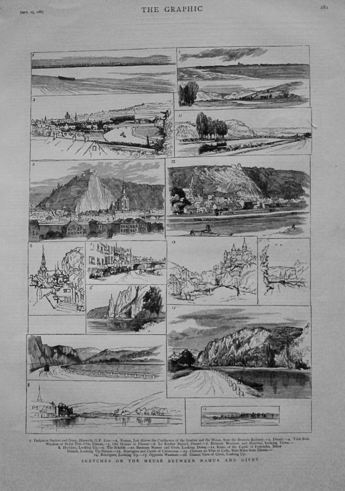 Sketches on the Meuse between Namur and Givet. 1883