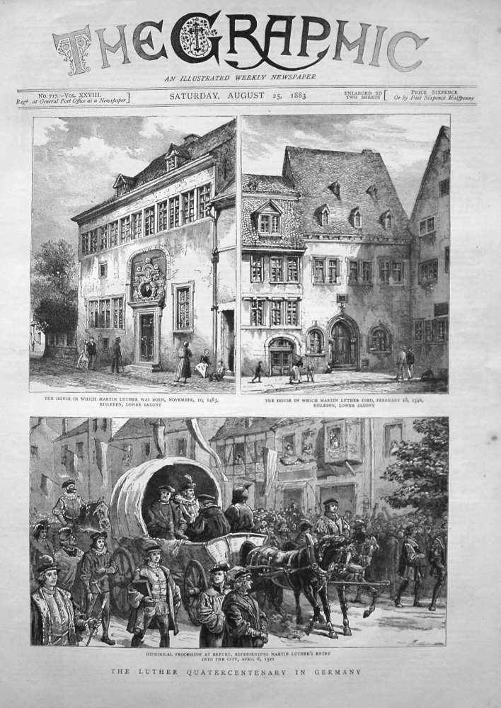 Luther Quatercentenary in Germany. 1883.