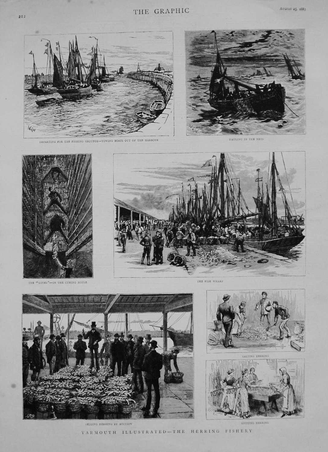 Yarmouth Illustrated - The Herring Fishery. 1883.