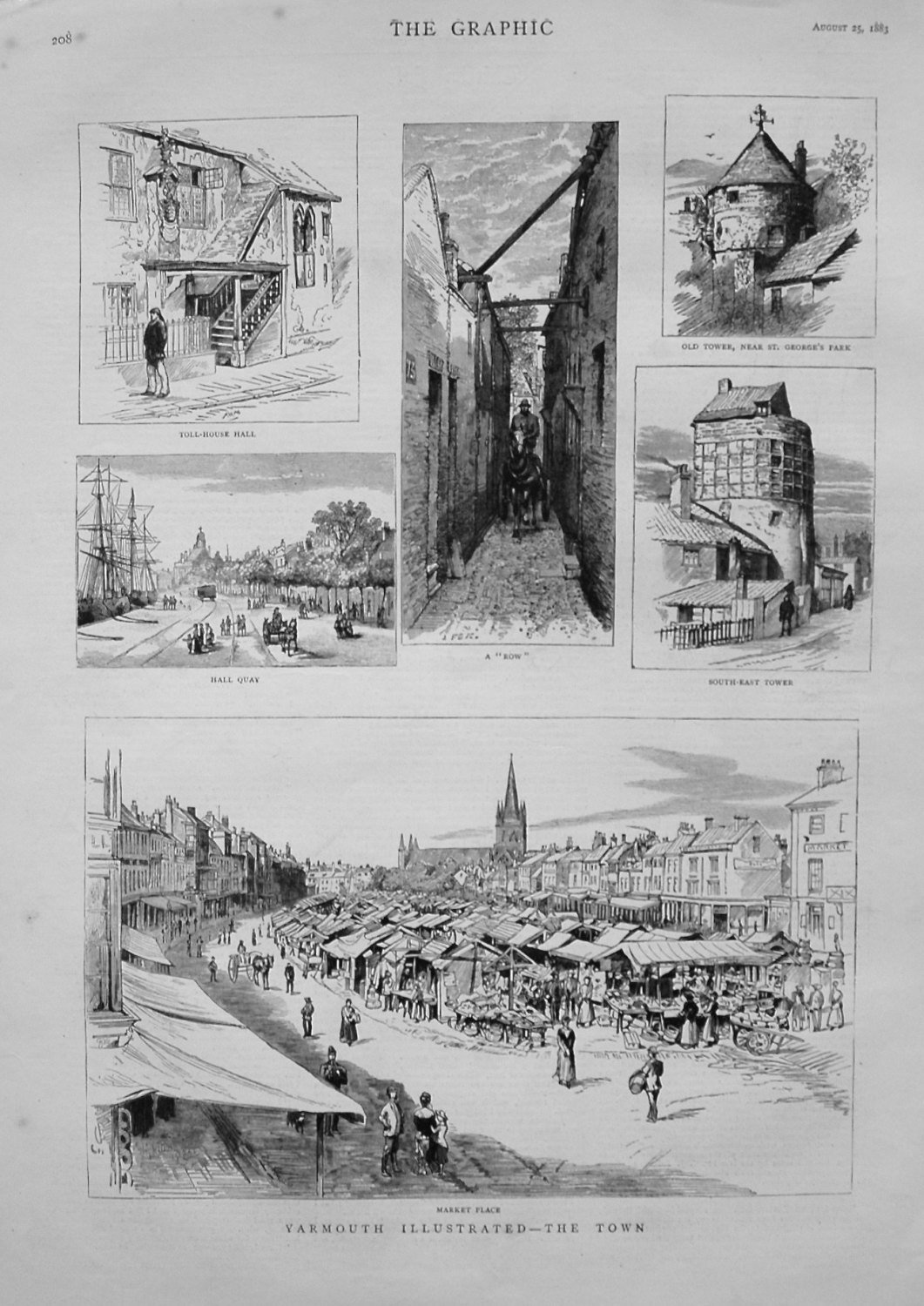 Yarmouth Illustrated - The Town. 1883.