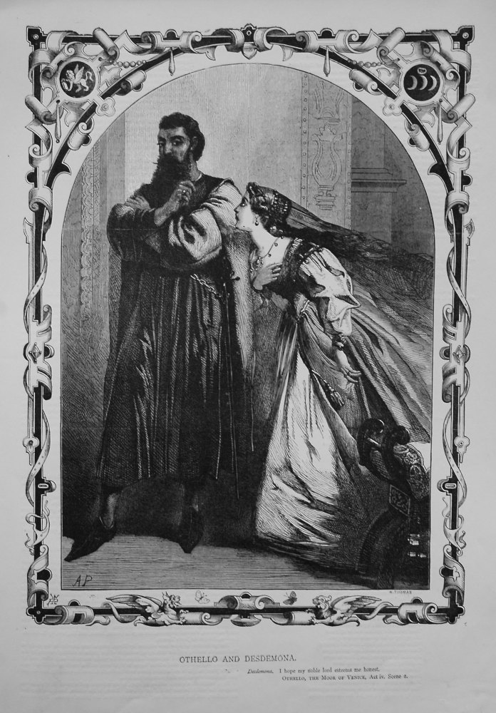 Othello and Desdemona. 1864.