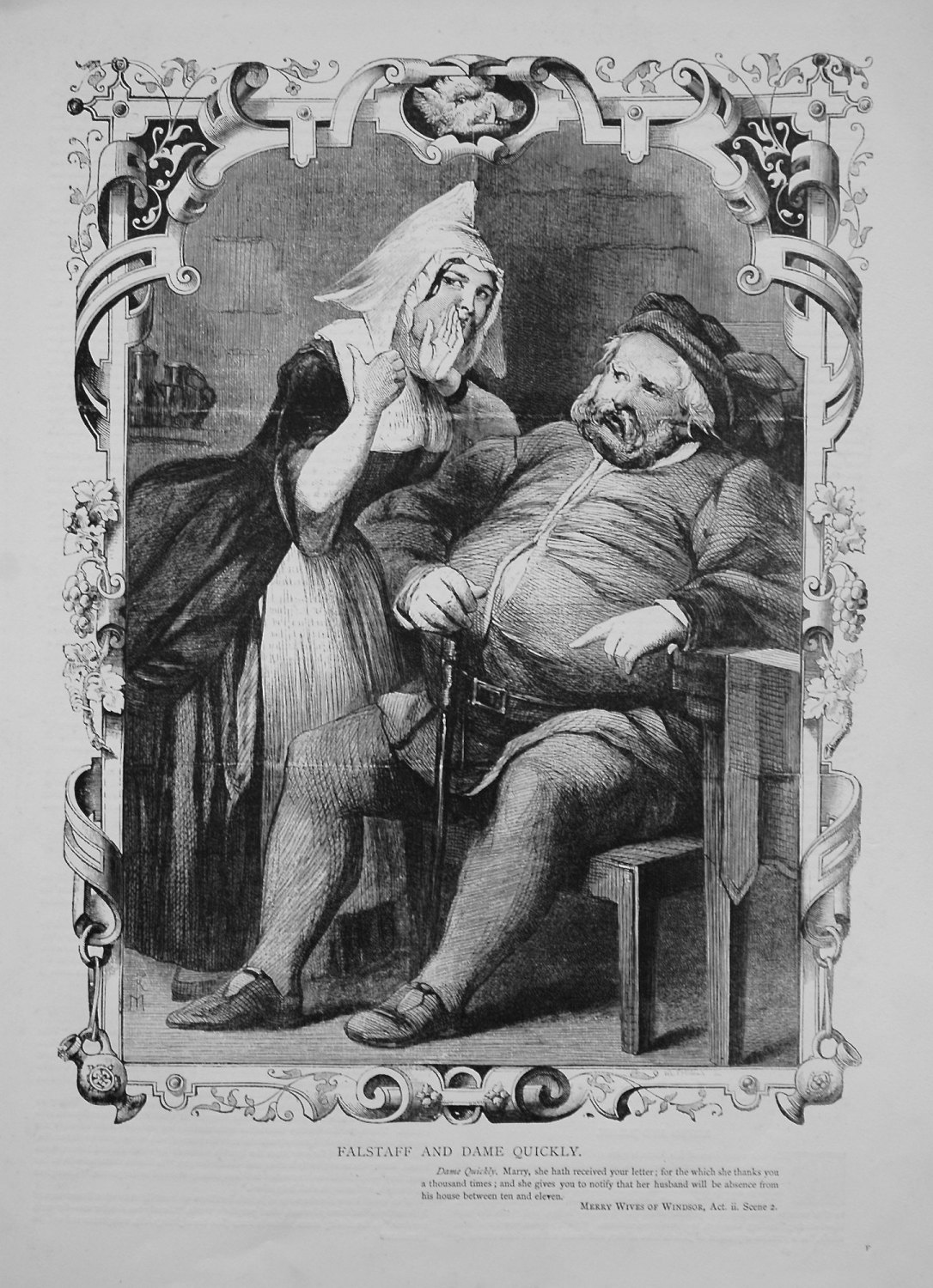 Falstaff and Dame Quickly. 1864.