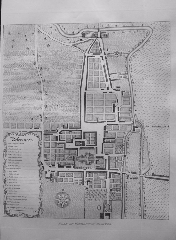 Plan of Wimborne Minster. 1886.