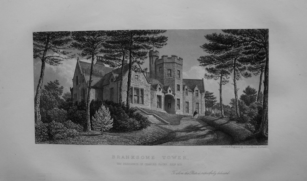 Branksome Tower, The Residence of Charles Packe, Esq. M.P. 