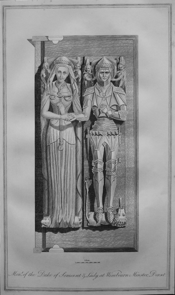 Monument of the Duke of Somerset & Lady, at Wimbourn Minster, Dorset. 