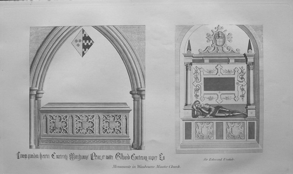 Monuments in Wimbourne Minster Church. 1868.