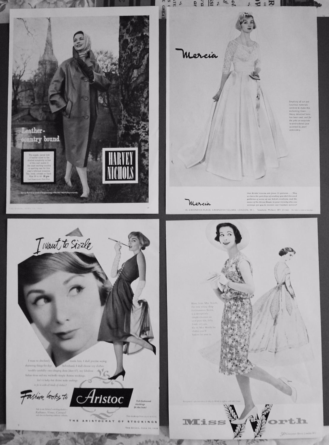 Fashion Adverts, 1958.