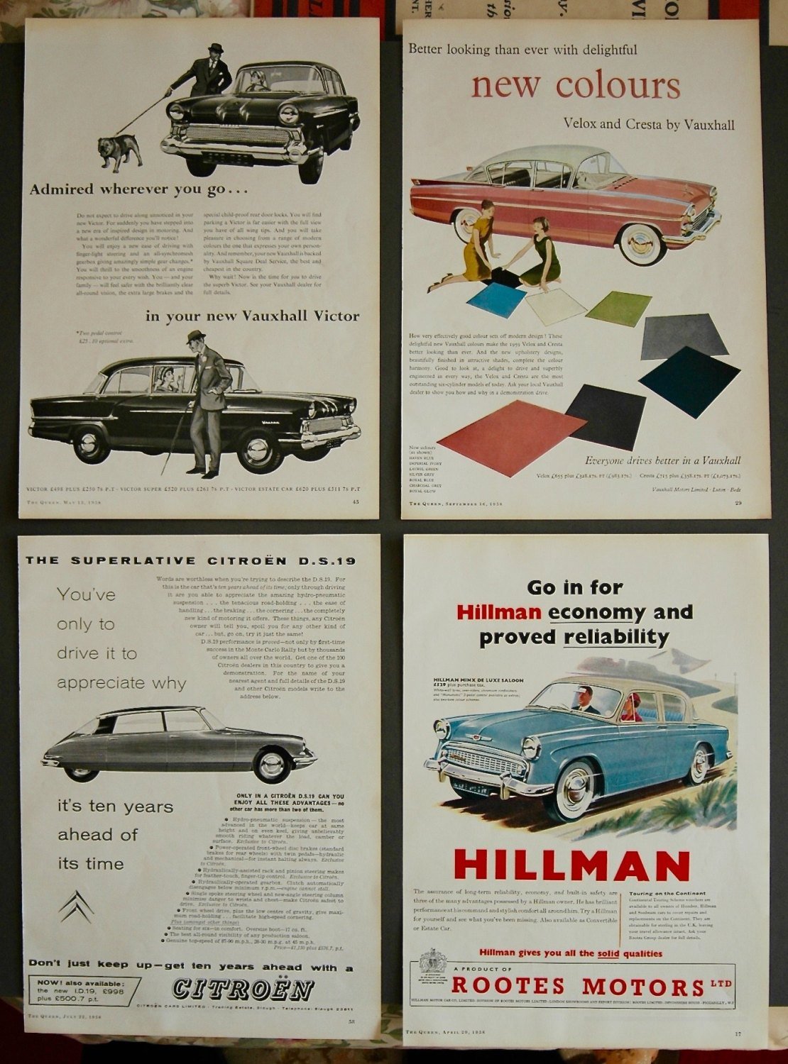 Motoring Adverts, 1958.