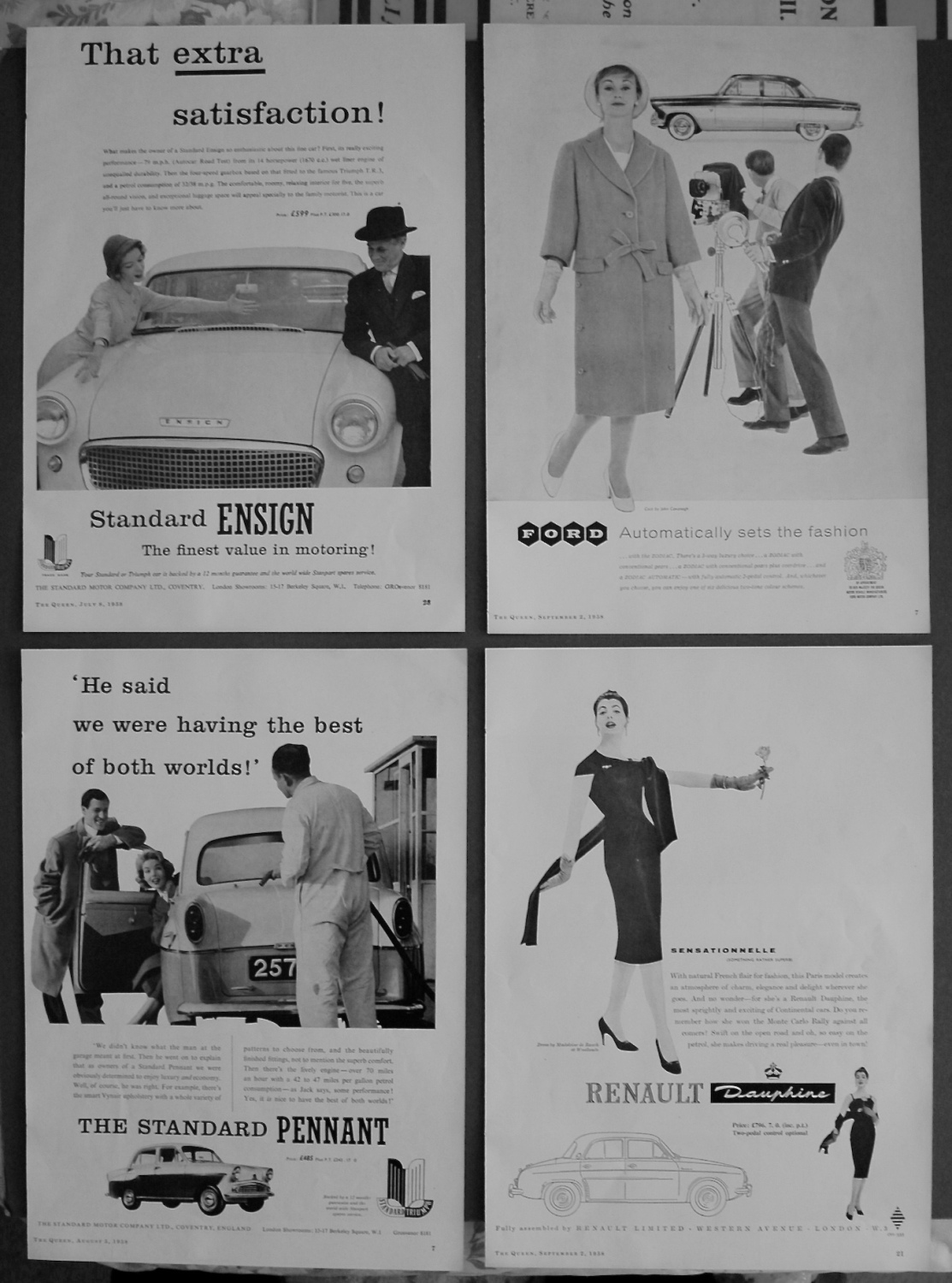 Motoring Adverts, 1958.