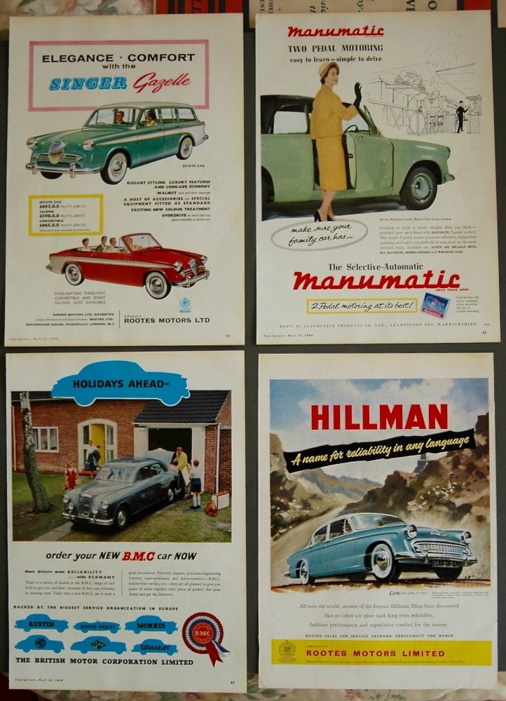 Motoring Adverts, 1958.