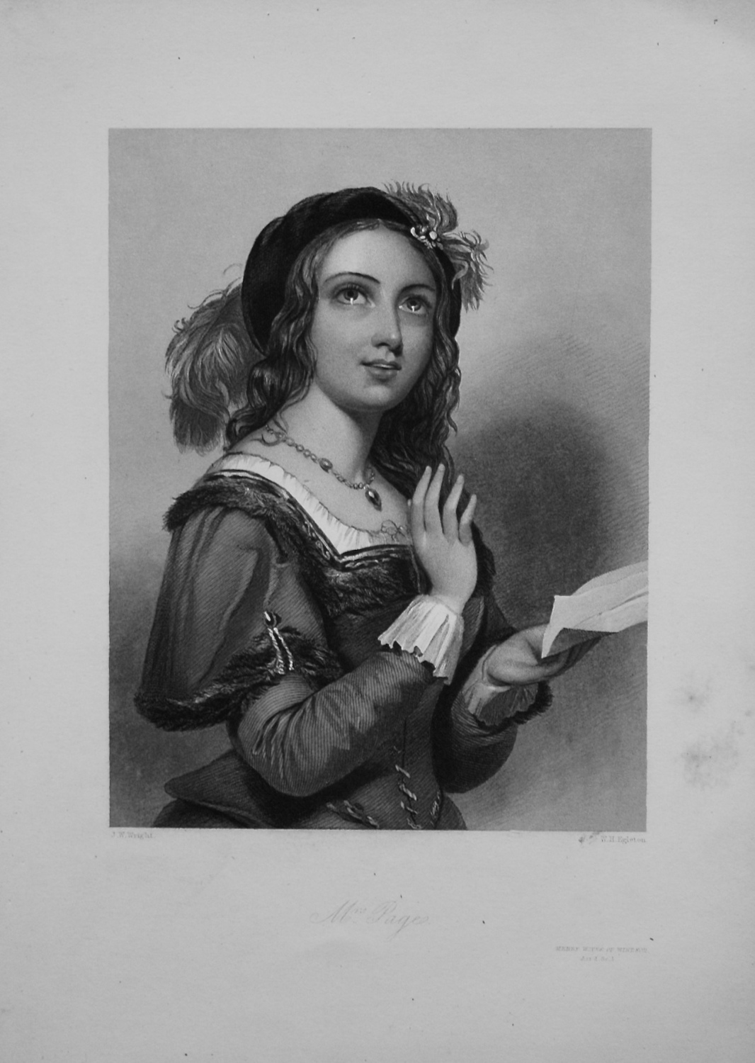 Mrs. Page. 1860.