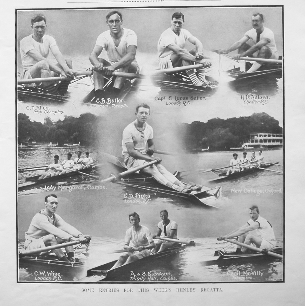 Some Entries for this Week's Henley Regatta. 1913.