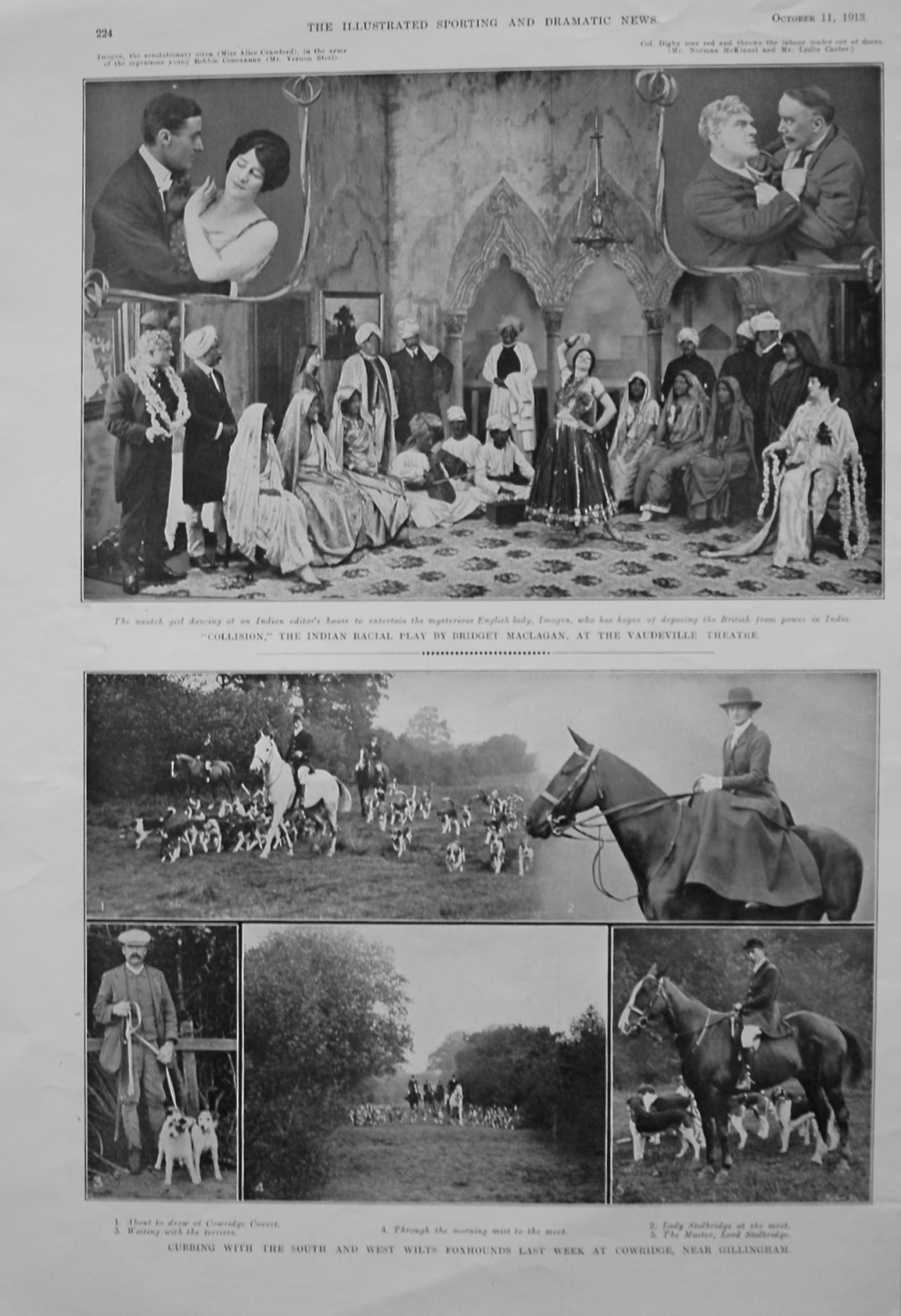 Rubbing with the South and West Wilts Foxhounds last week at Cowridge, near