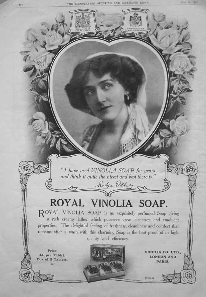 Royal Vinolia Soap. 1913.