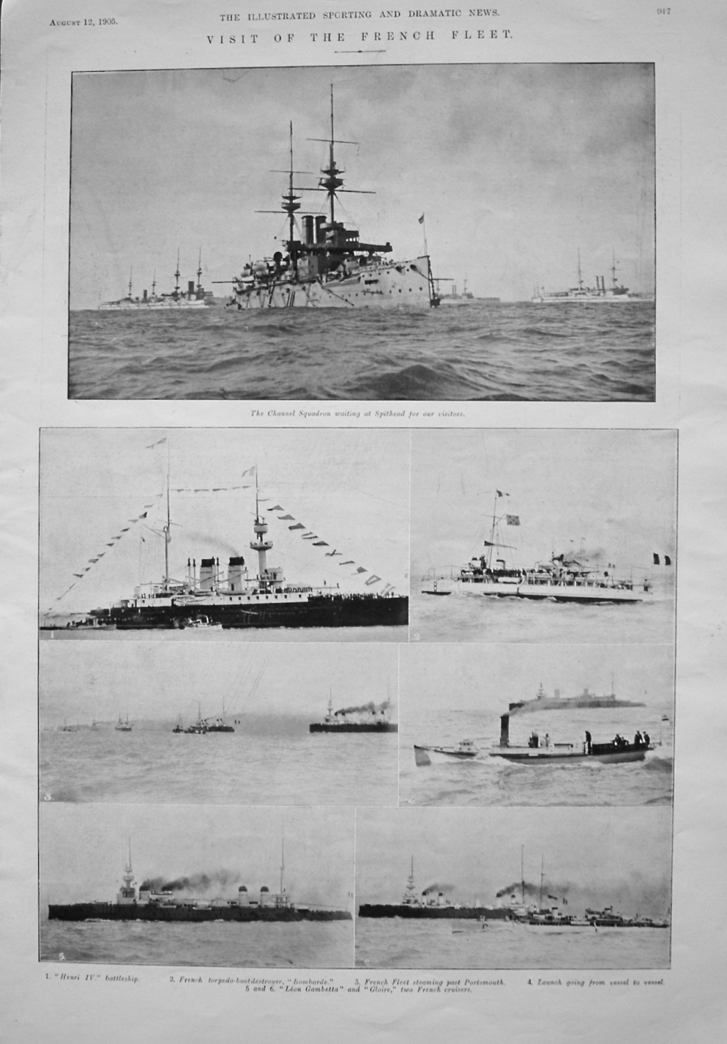 Visit of the French Fleet. 1905.