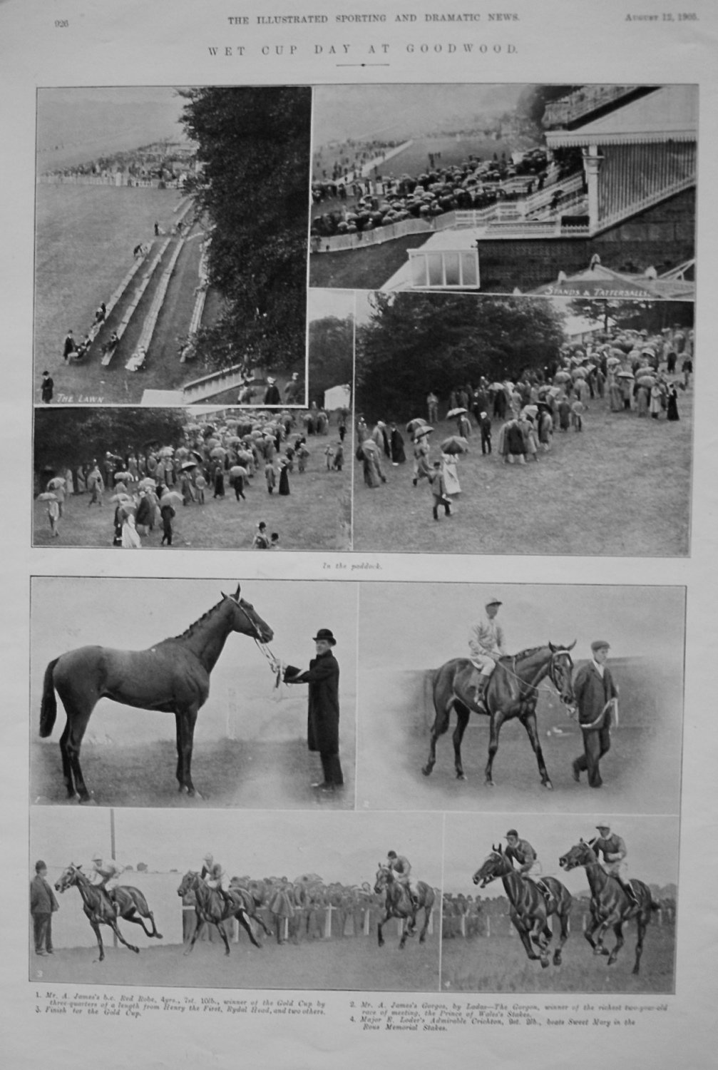 Wet Cup Day at Goodwood. 1905.