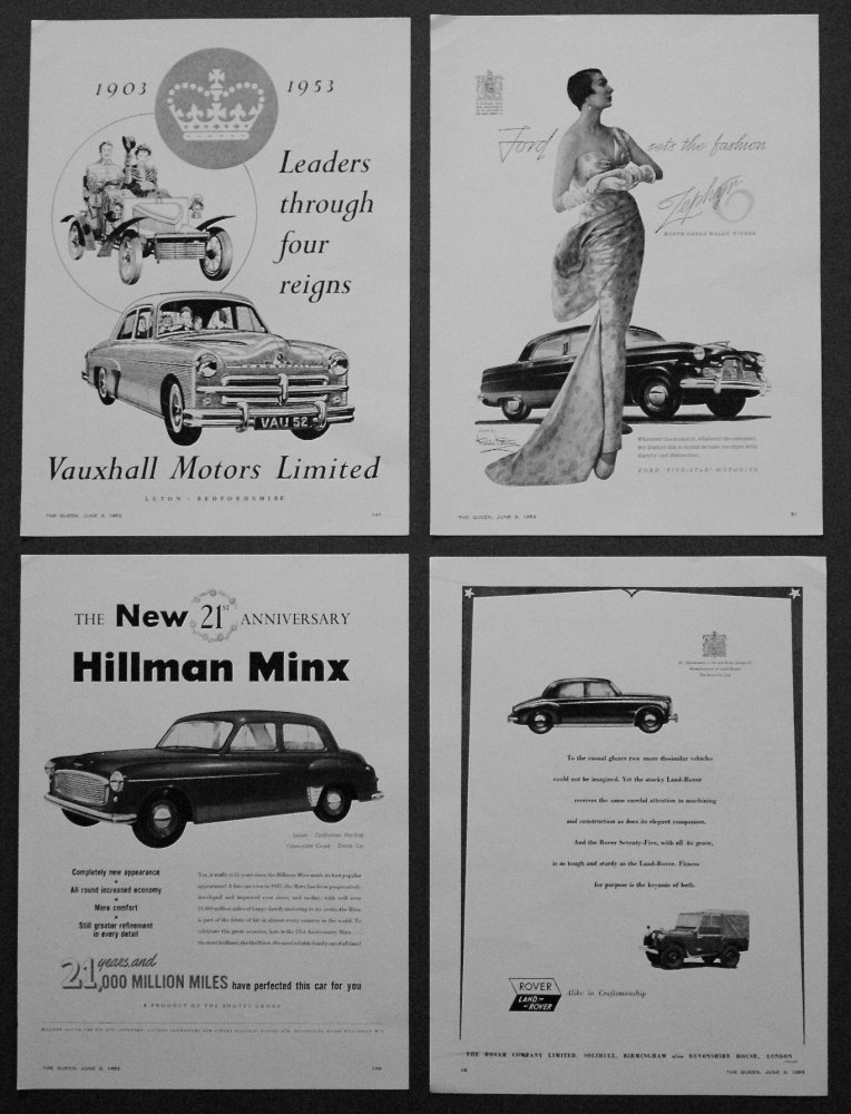 Motoring Adverts. 1953.