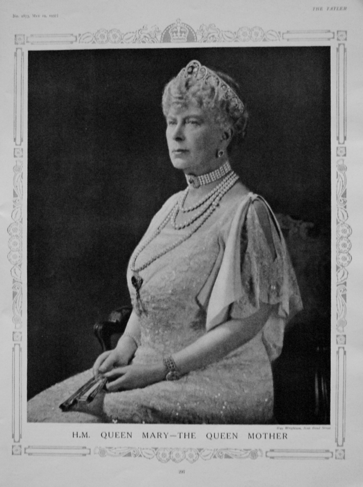 H.M. Queen Mary - The Queen Mother. 1937.