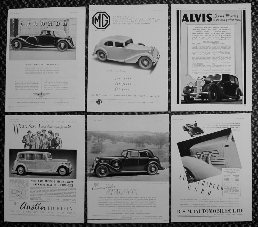 Motoring Adverts 1937.