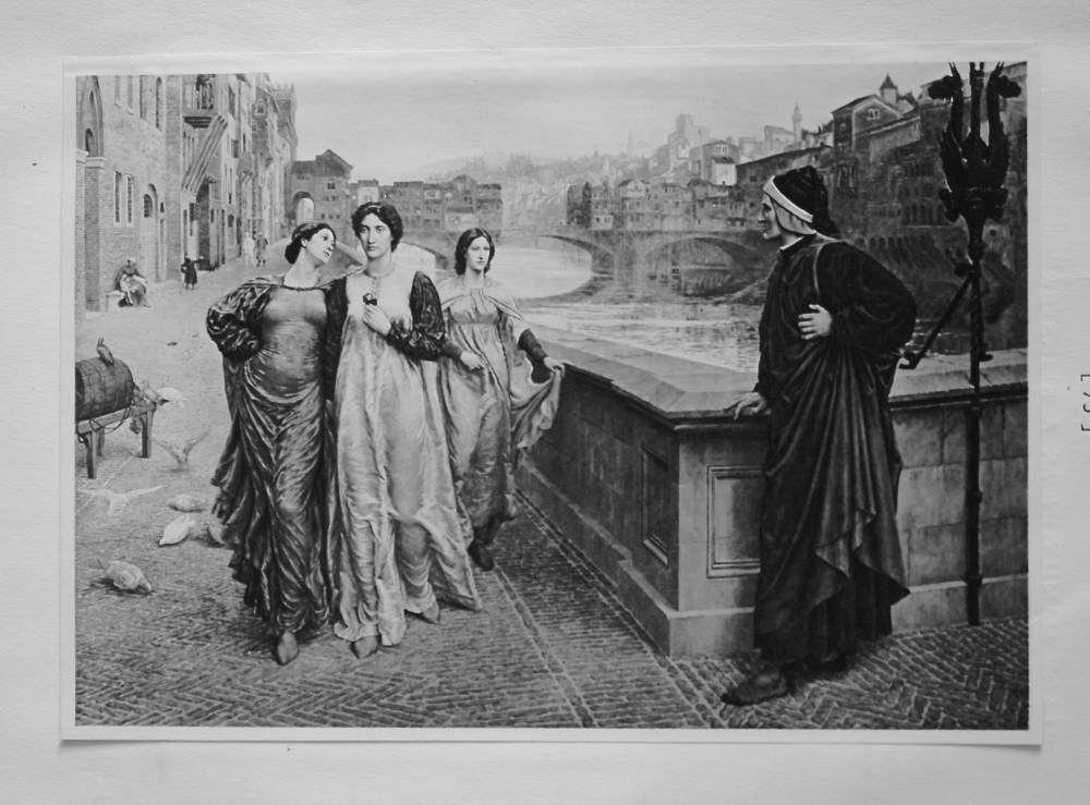 "Meeting of Dante and Beatrice."