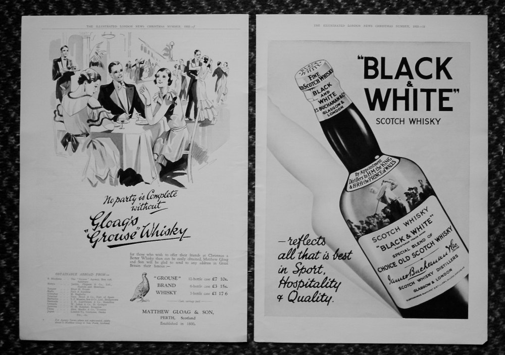 Drink Adverts. 1933