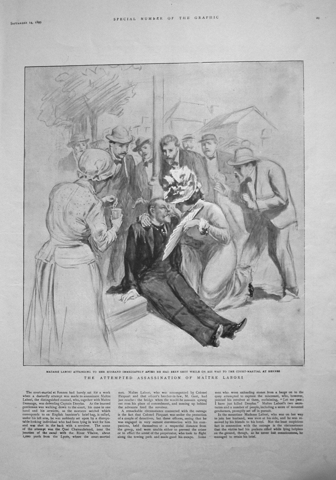 Attempted Assassination of Maitre Labori. 1899