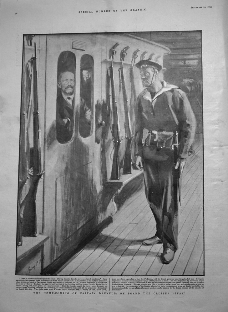 The Home-Coming of Captain Dreyfus : On Board the Cruiser "SFAX"