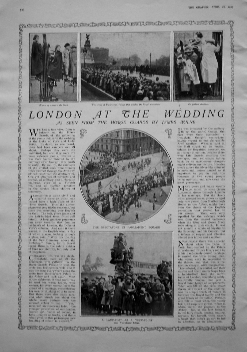 London at the Wedding. 1923.