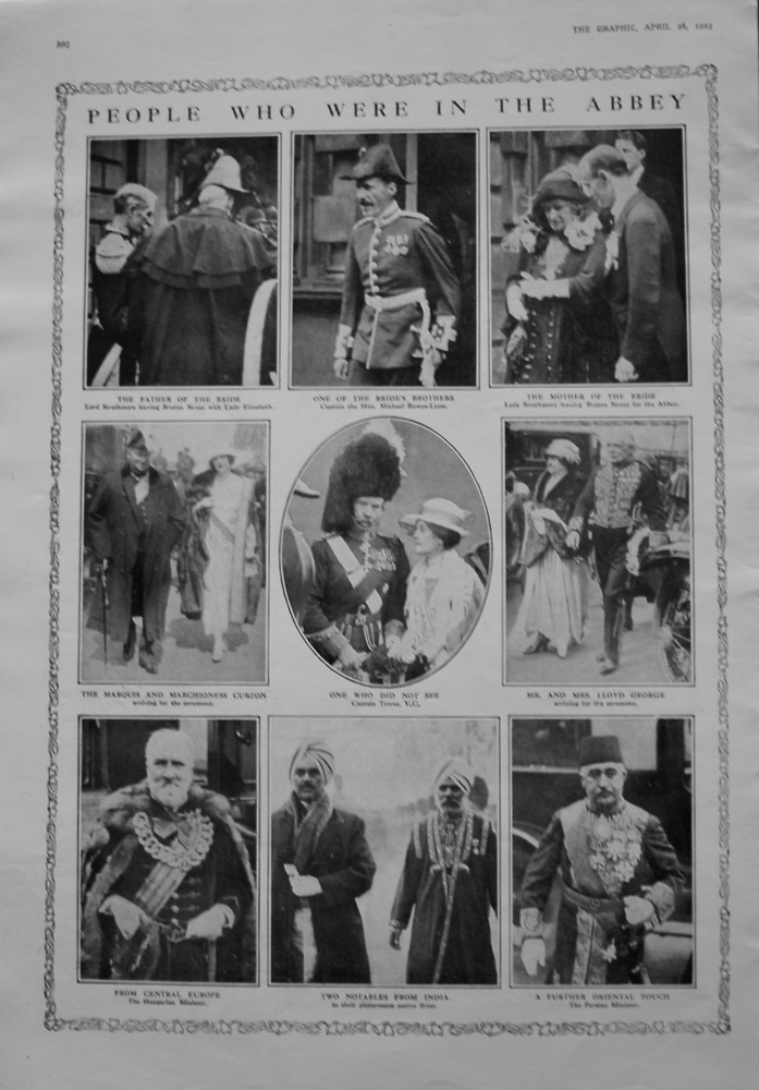 People Who Were In The Abbey. (Wedding of the Duke of York, and Lady Elizabeth Bowes-Lyon) 1923